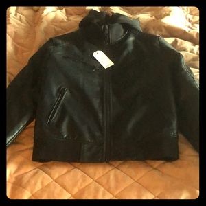Leather Jacket with Hooded Interior